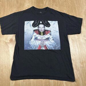 Vintage Bjork Homogenic Black Short Sleeve Crew Neck T-Shirt Size Medium
